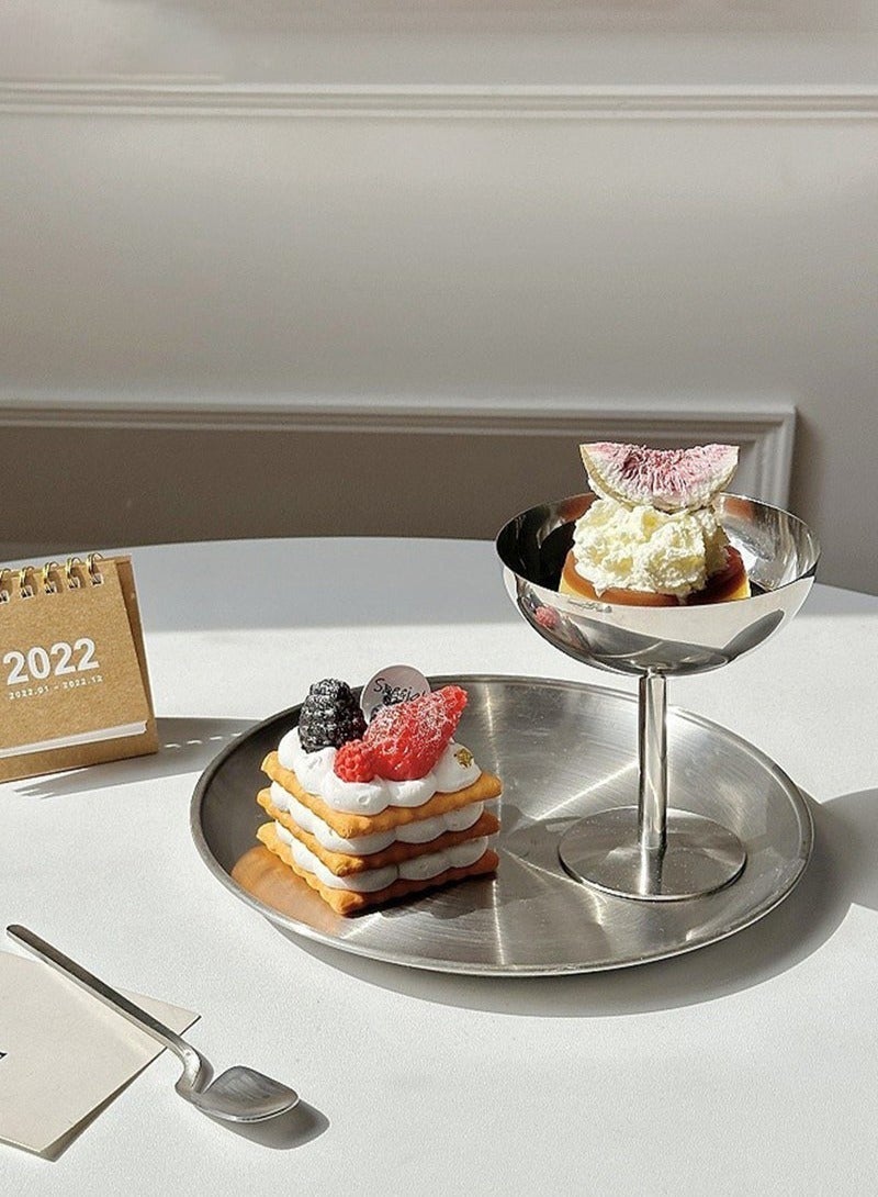 2pcs Dessert Cup, Dessert Bowl, Stainless Steel Dessert Cup, Ice Cream Cup, Pudding Cup, Custard Bowl - Image 4